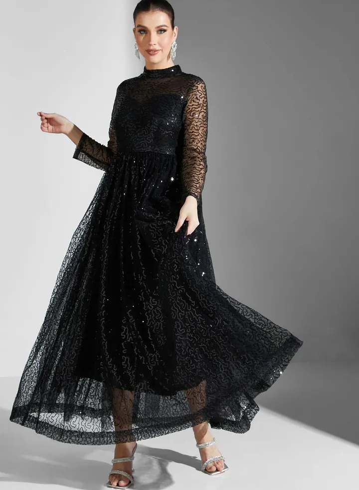Shimmer A-Line Dress
