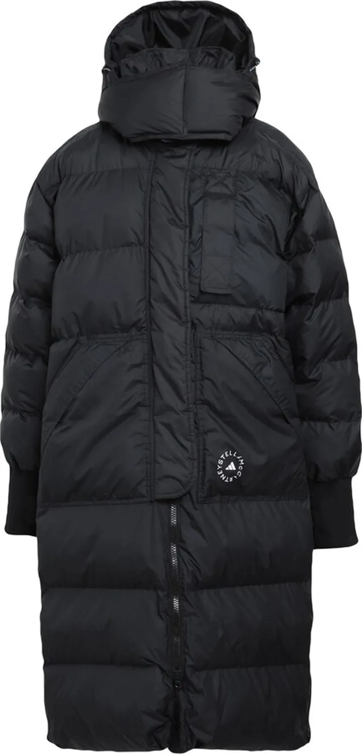 Adidas By Stella Mccartney Long Padded Winter Jacket Down Jacket Black