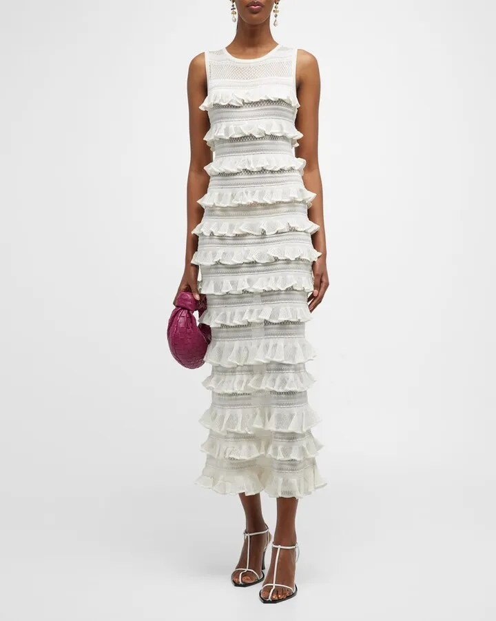 Wonderland Frill Midi Dress