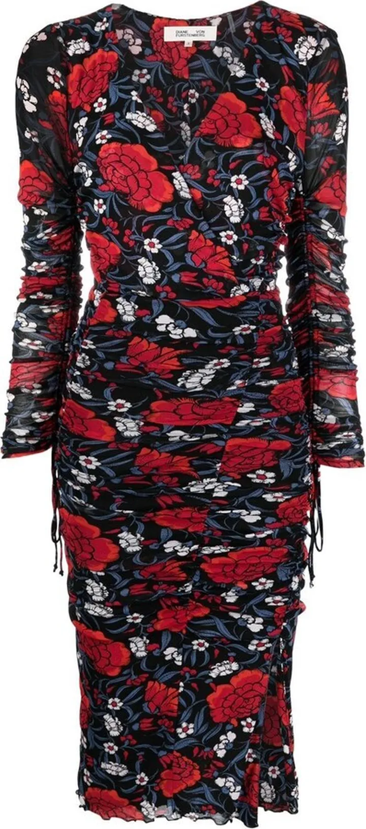 Floral-Print Midi Dress