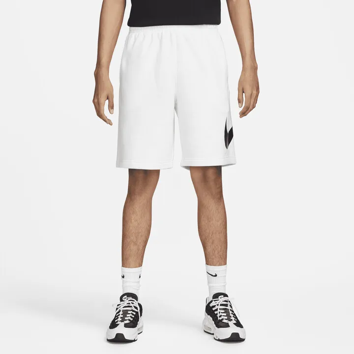 Men's Nike Sportswear Club Graphic Shorts in White