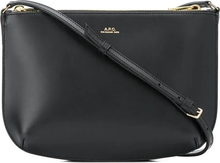 A.p.c. Woman's Sarah Black Leather Crossbody Bag
