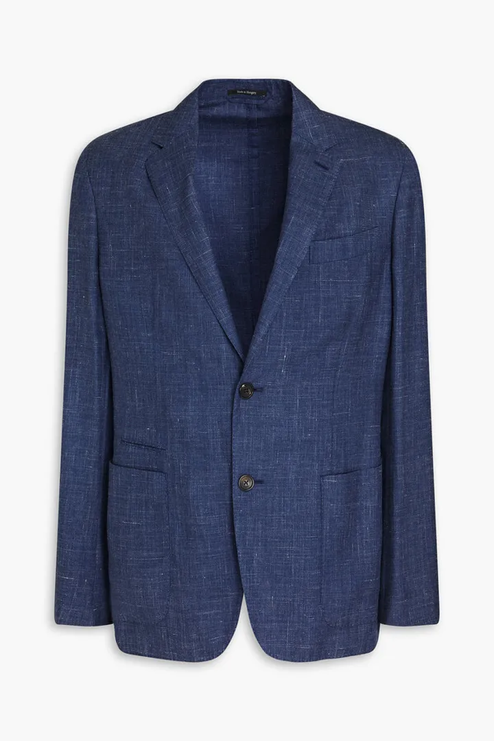 Slub cashmere-blend twill blazer