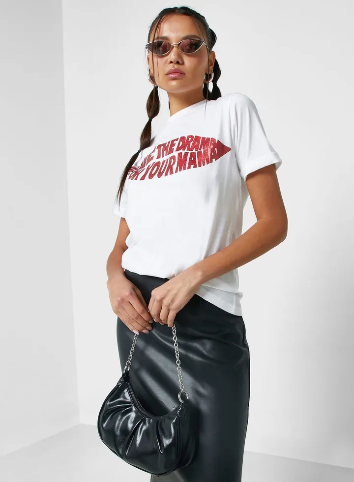 Regular Tshirt Eiht Roll Up Cuff ( Tacked)