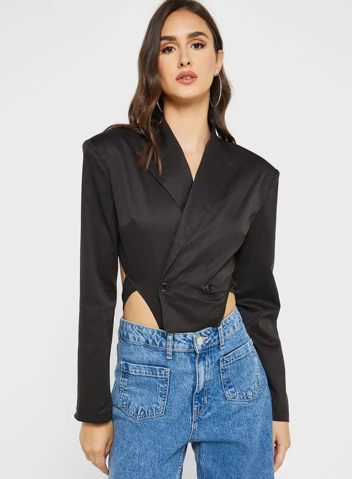 Similar Blazer Detail Bodysuit