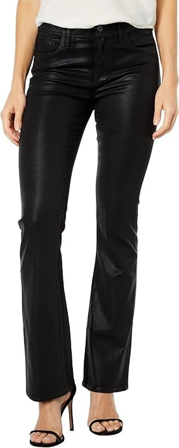 Joe's Jeans Petite The Provocateur Bootcut Coated (Black) Women's Clothing
