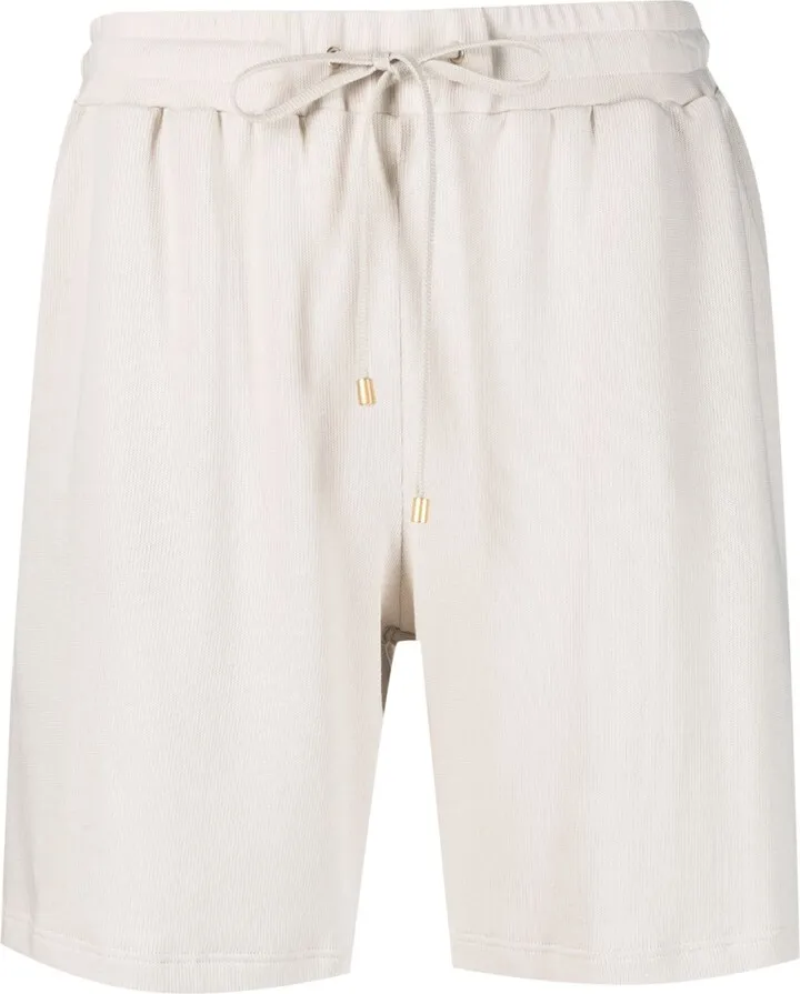 Drawstring-Waist Track Shorts