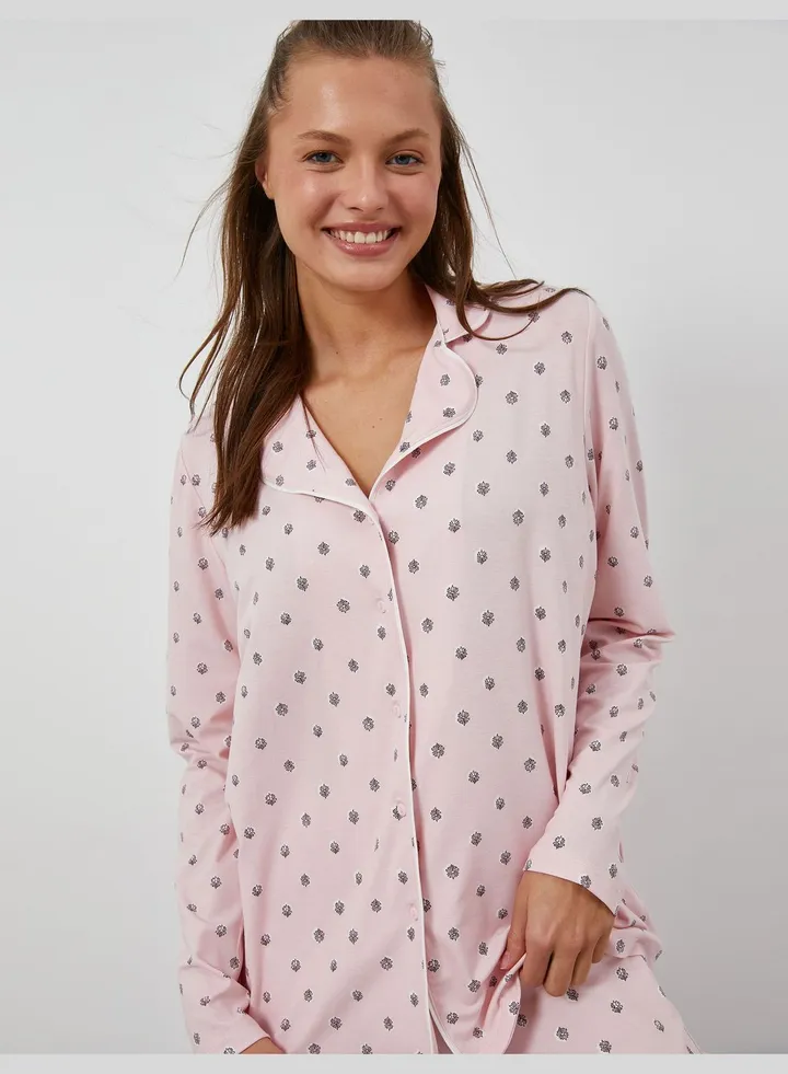 Shirt Pajama Top Long Sleeve