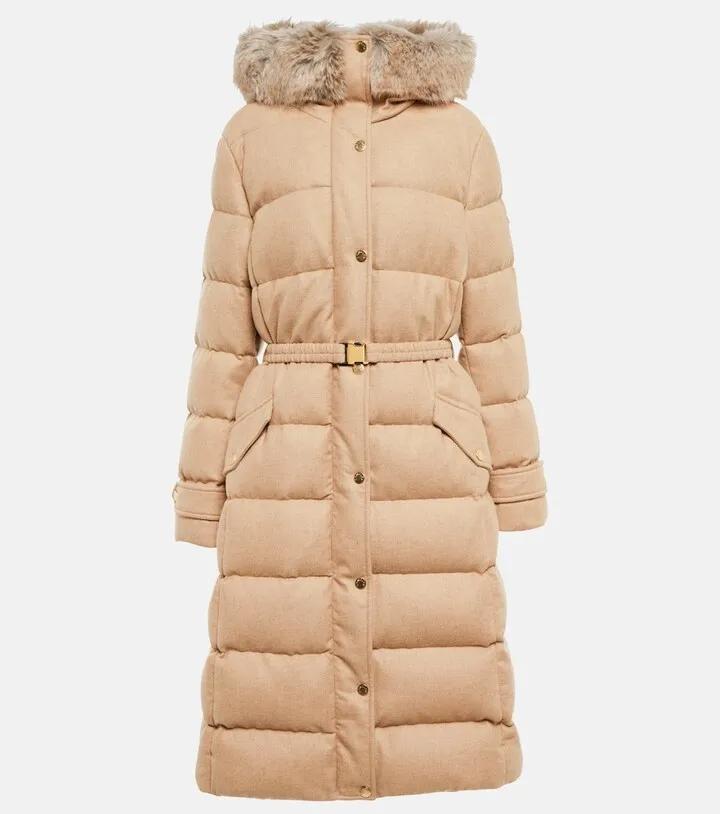 Glere faux fur-trimmed down coat