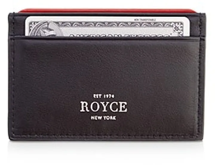 Royce New York Leather Rfid-Blocking Executive Slim Credit Card Case