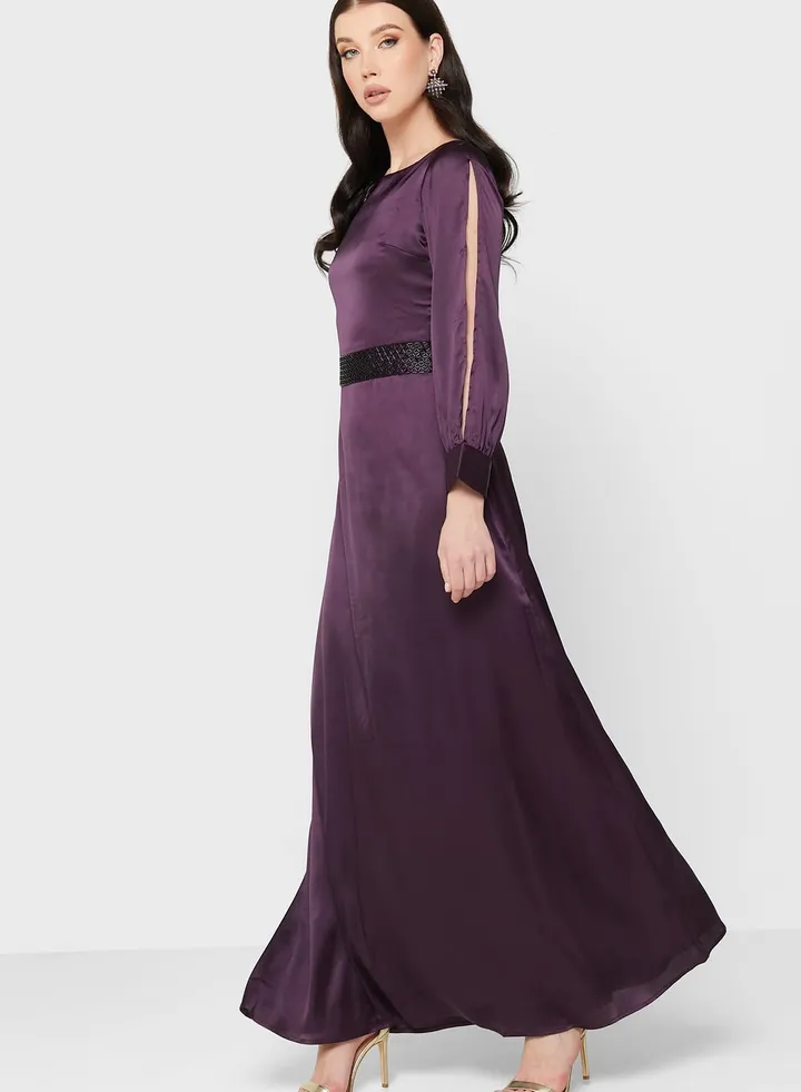 Satin A-Line Dress