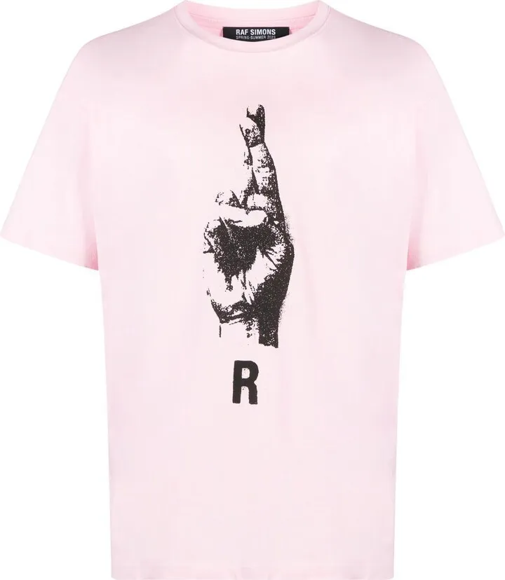 Pink Hand Sign Short Sleeve T-Shirt