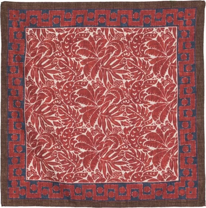 Patterned Floral-Print Handkerchief