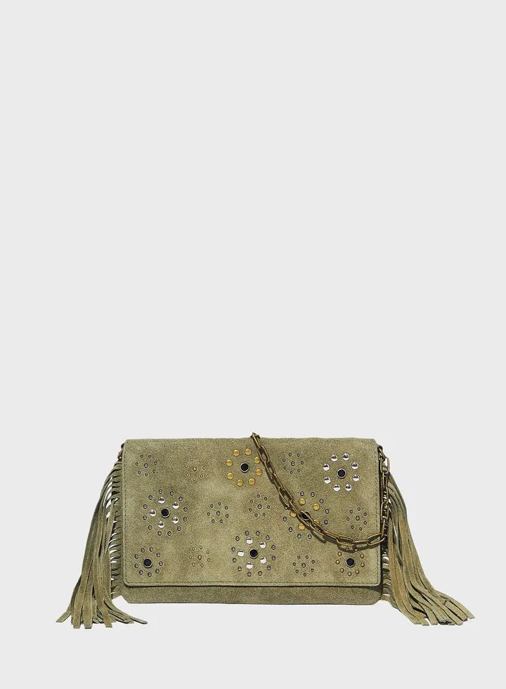 Fringes Leather Crossbody Bag