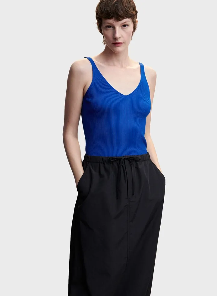 V-Neck Knitted Top