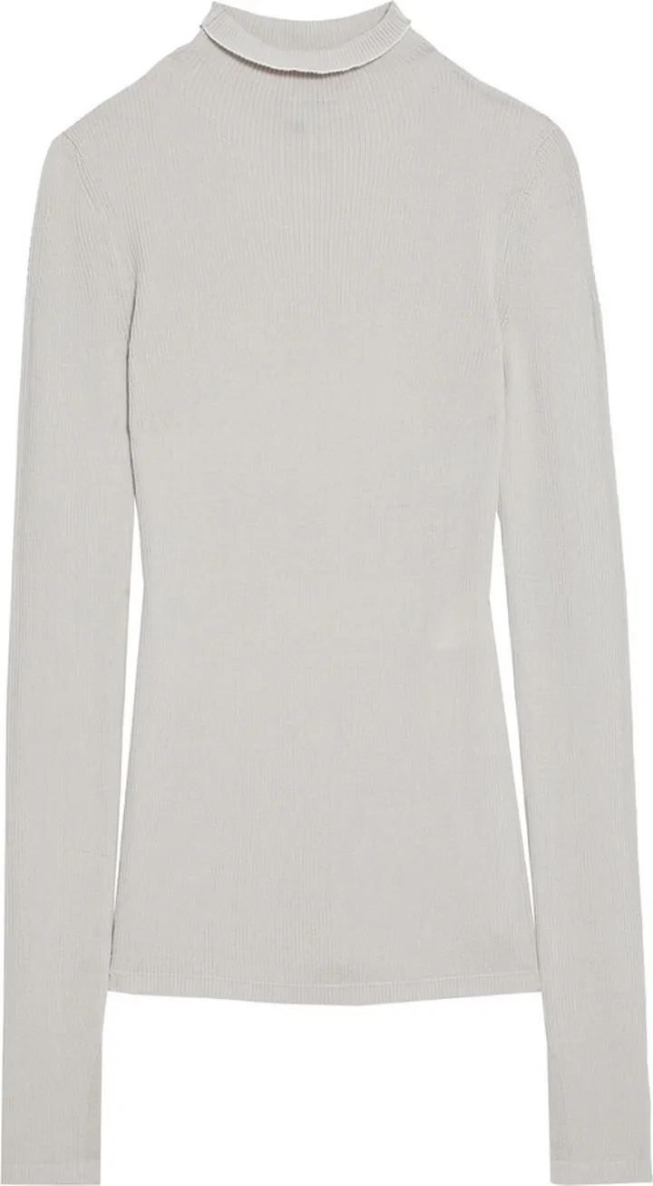 Ribbed wool turtleneck sweater