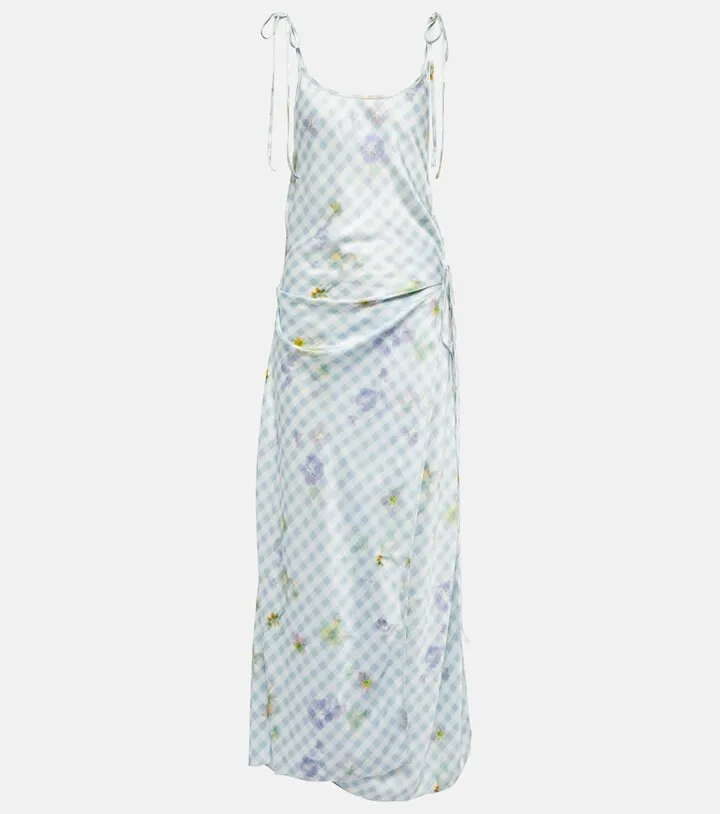 Printed slip dress