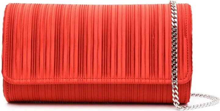 Pleated Satin Pochette