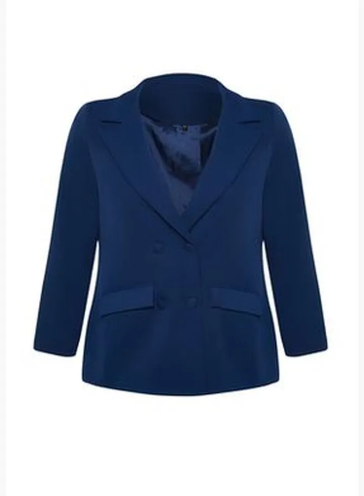 Indigo Woven Plus Size Jacket