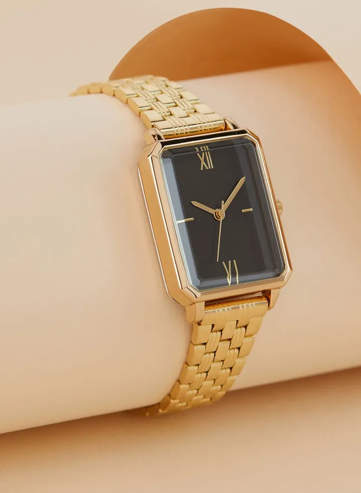 Rectangle 5 Link Bracelet Watch