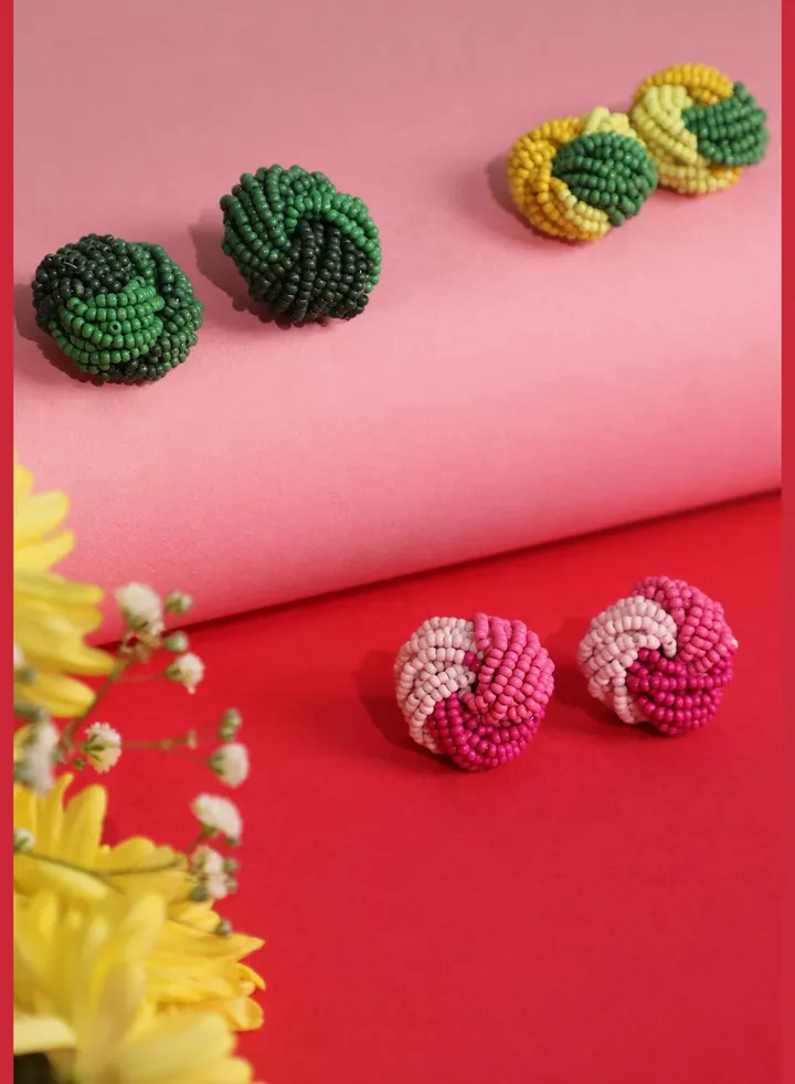 Pack of 3 Trendy Designer Studs