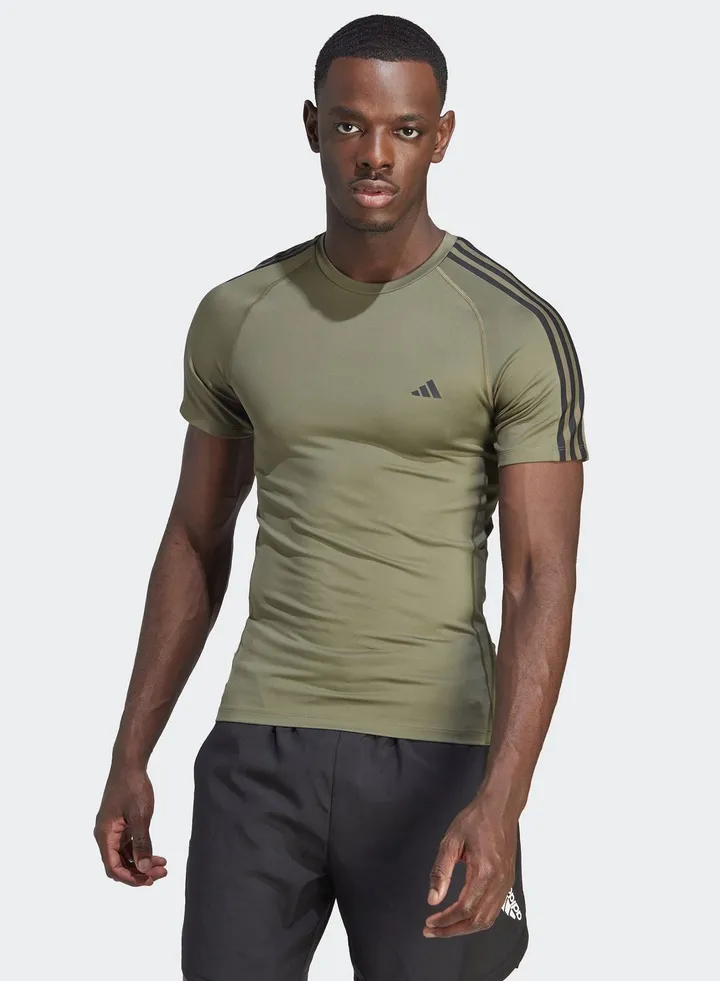Techfit 3-Stripes Training T-Shirt