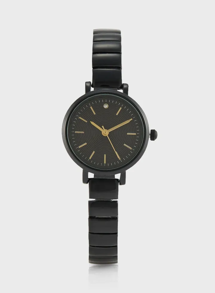 Round Dial Bracelet Strap Analogue Watch