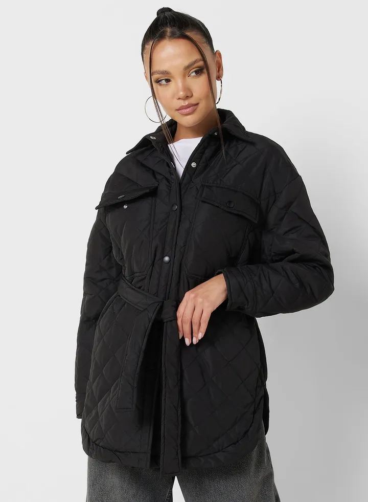 Belted Padded Coat