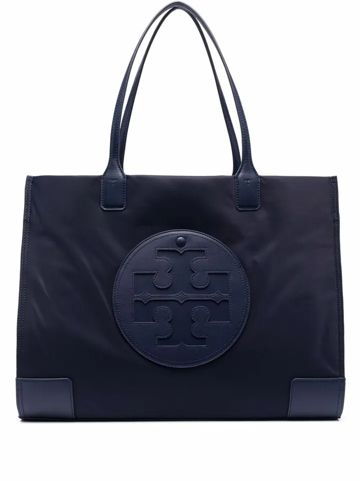 T Monogram leather-trim tote