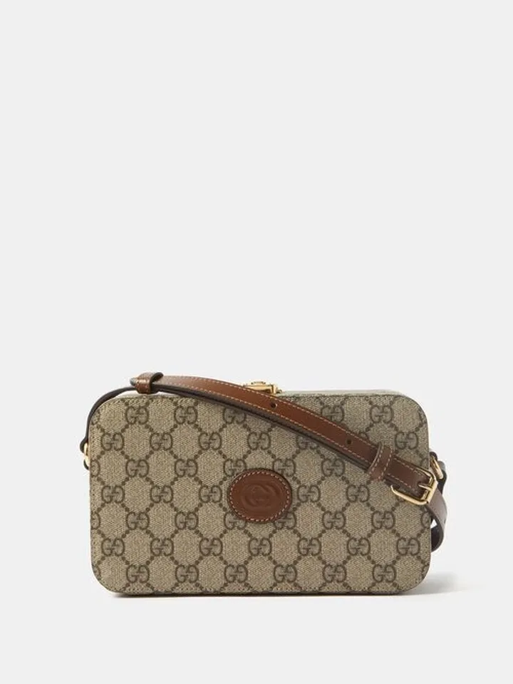 GG-supreme Canvas And Leather Cross-body Bag