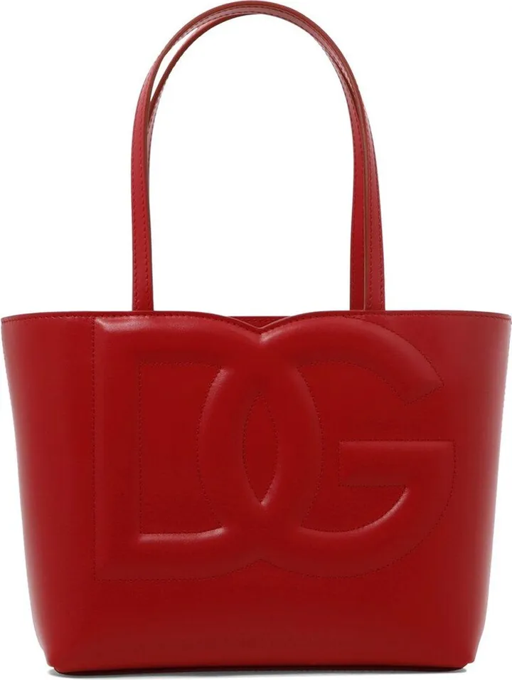 Dg Logo Embossed Small Tote Bag