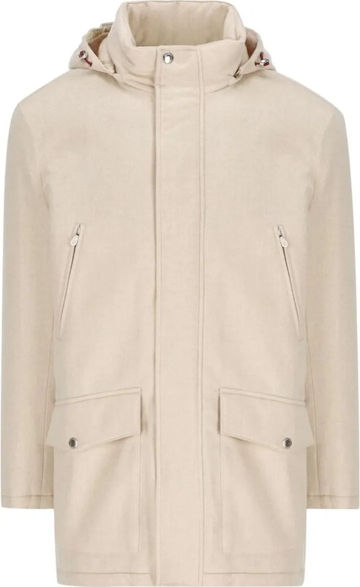 Brunello Cucinelli Detachable Hooded Zipped Coat
