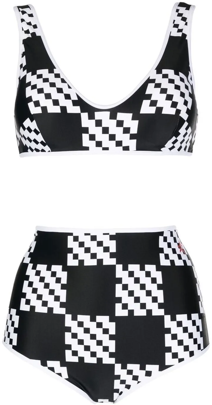 Geometric High Waisted Bikini Set