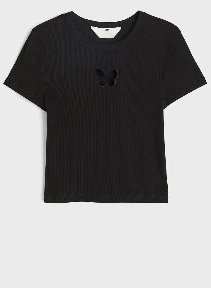 Kids Butterfly Holed T-Shirt