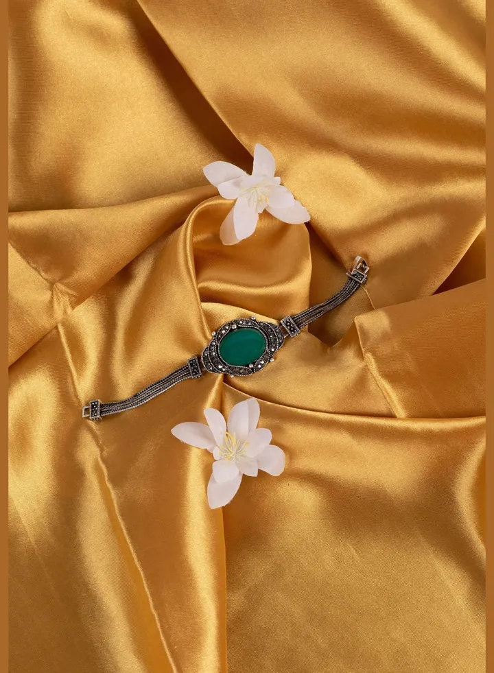 Gold Plated Designer Stone Stud
