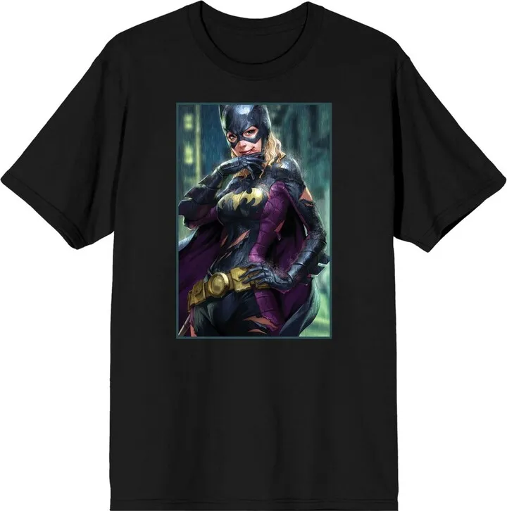 DC Comic Book Batgirl Character Men’s Black Short Sleeve Graphic Tee-S
