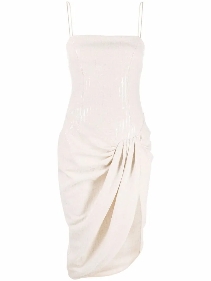 Sequin-Embellished Midi Dress