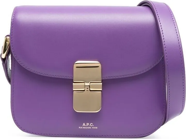 Grace Mini Purple Leather Crossbody Bag Woman