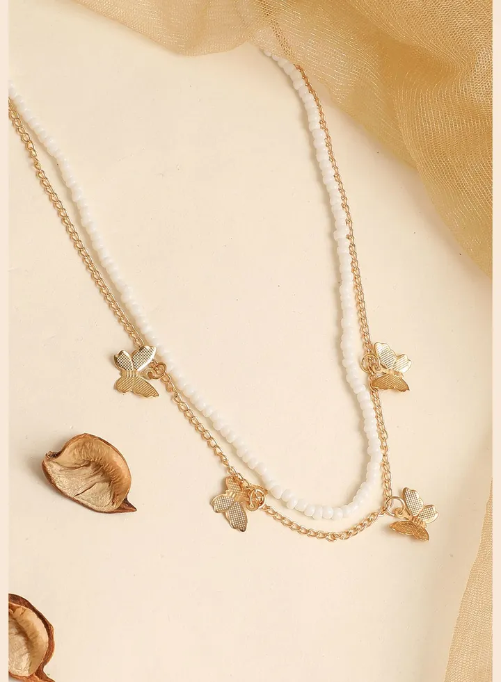 Gold Plated Beads Necklace