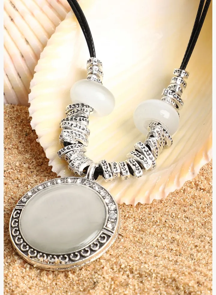 Gold Plated Designer Stone Pendant Necklace