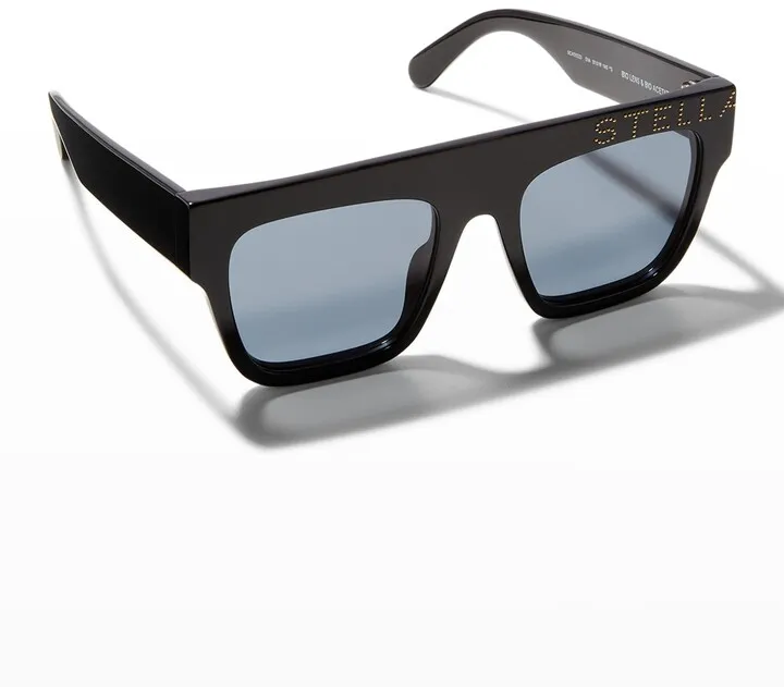 Studded Logo Square Bio-Acetate Sunglasses