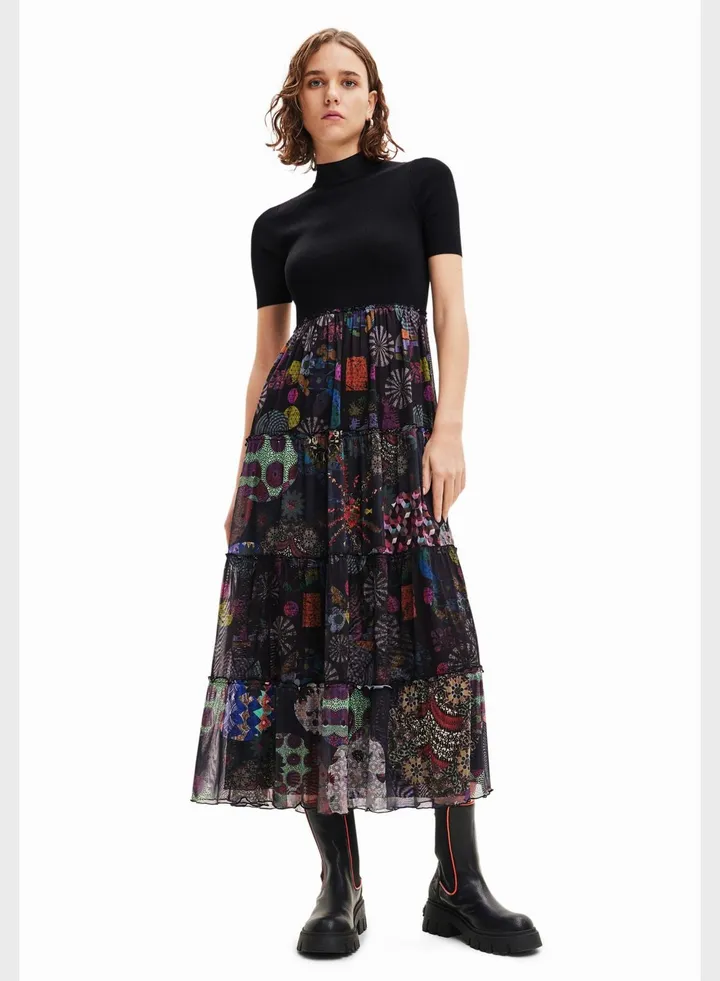 Floral Print Tiered Dress