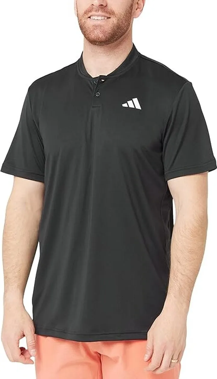 adidas Club Tennis Henley (Black) Men's Clothing