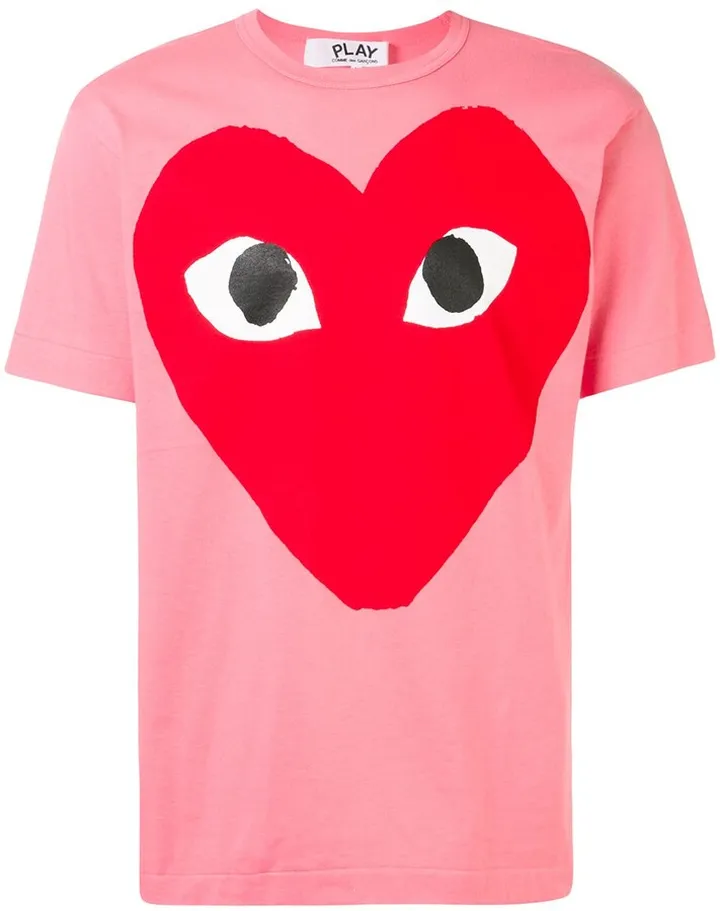 oversized heart print T-shirt