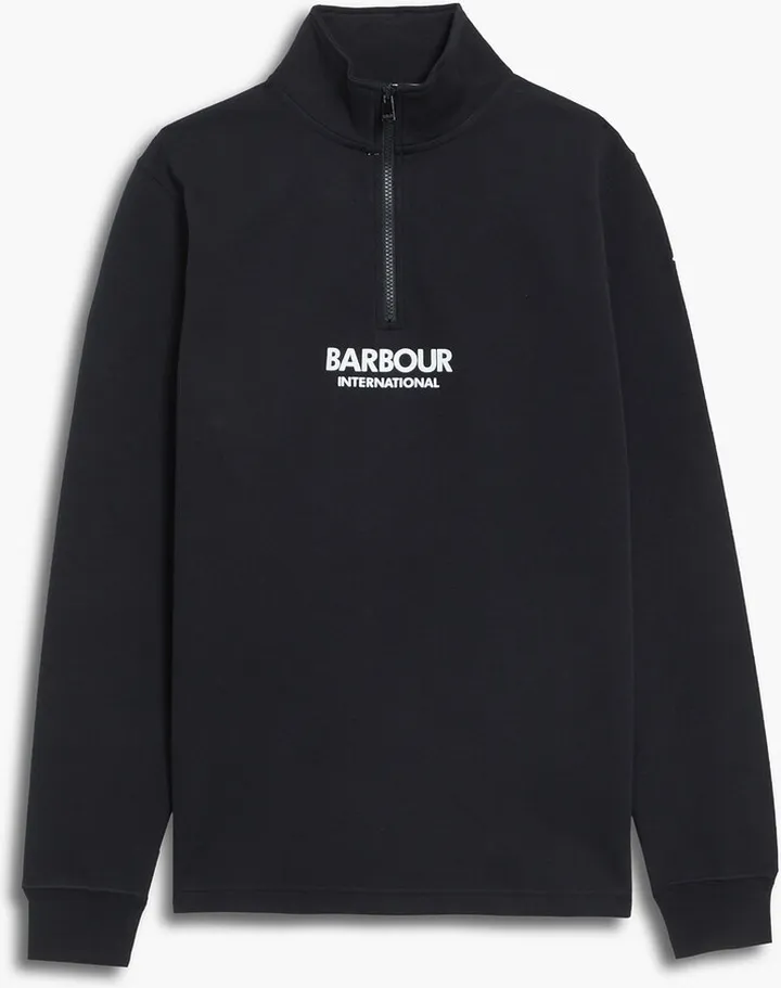 Appliquéd cotton-blend jersey half-zip sweatshirt