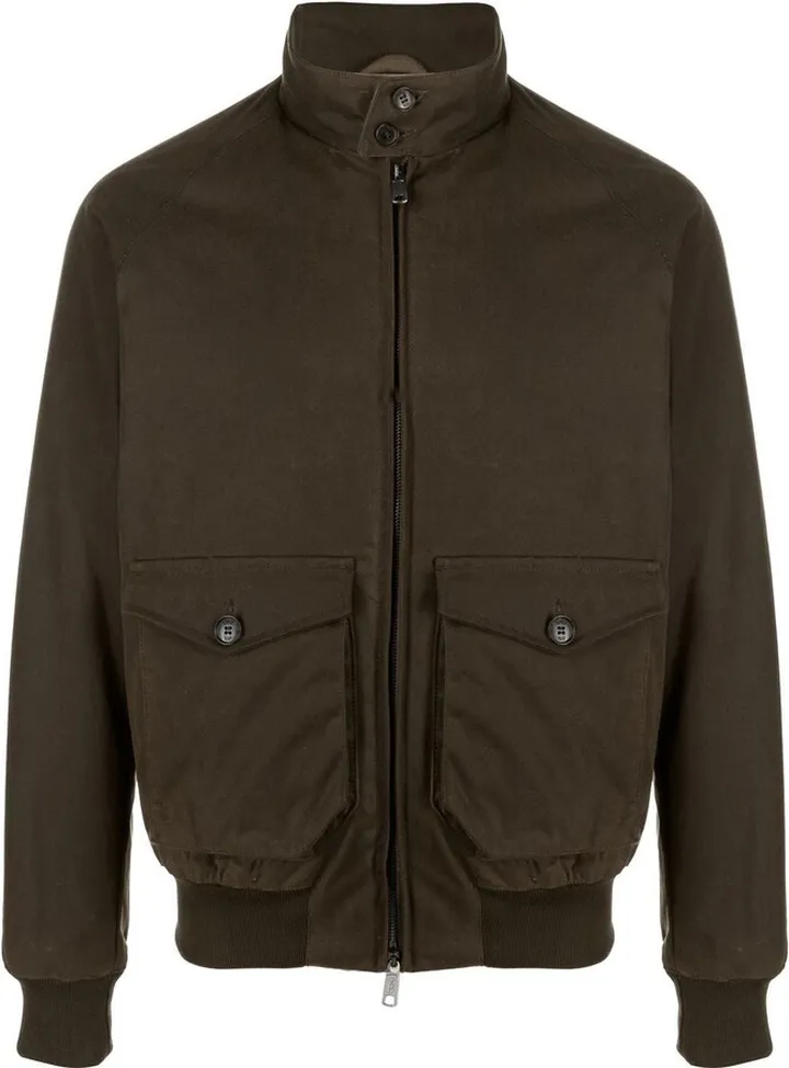 Flap-Pocket Cotton Bomber Jacket