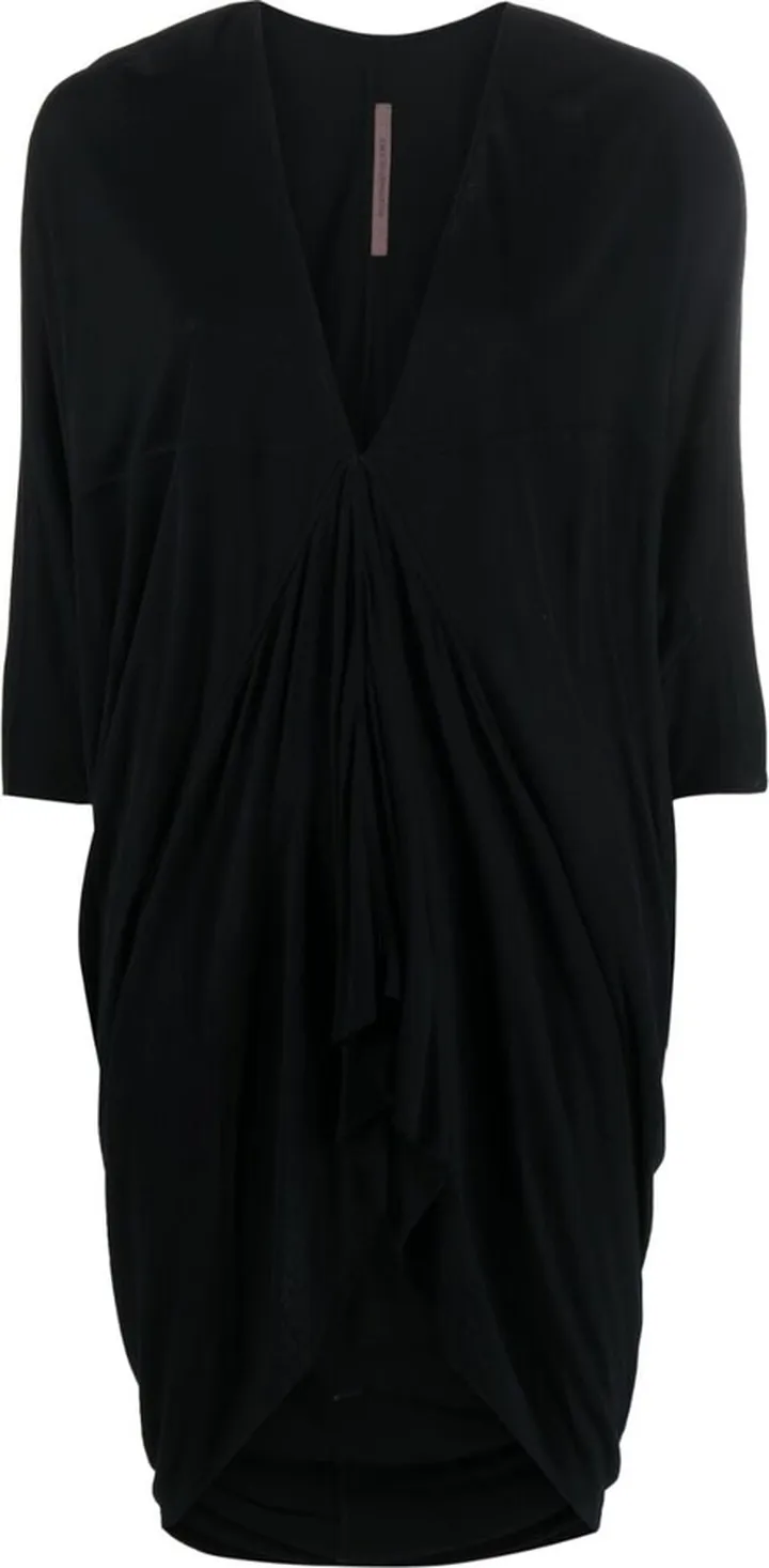 gathered-detail V-neck blouse
