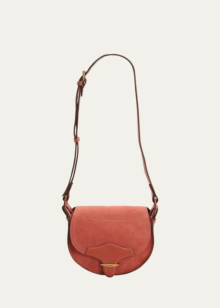 Botsy Saddle Suede Shoulder Bag