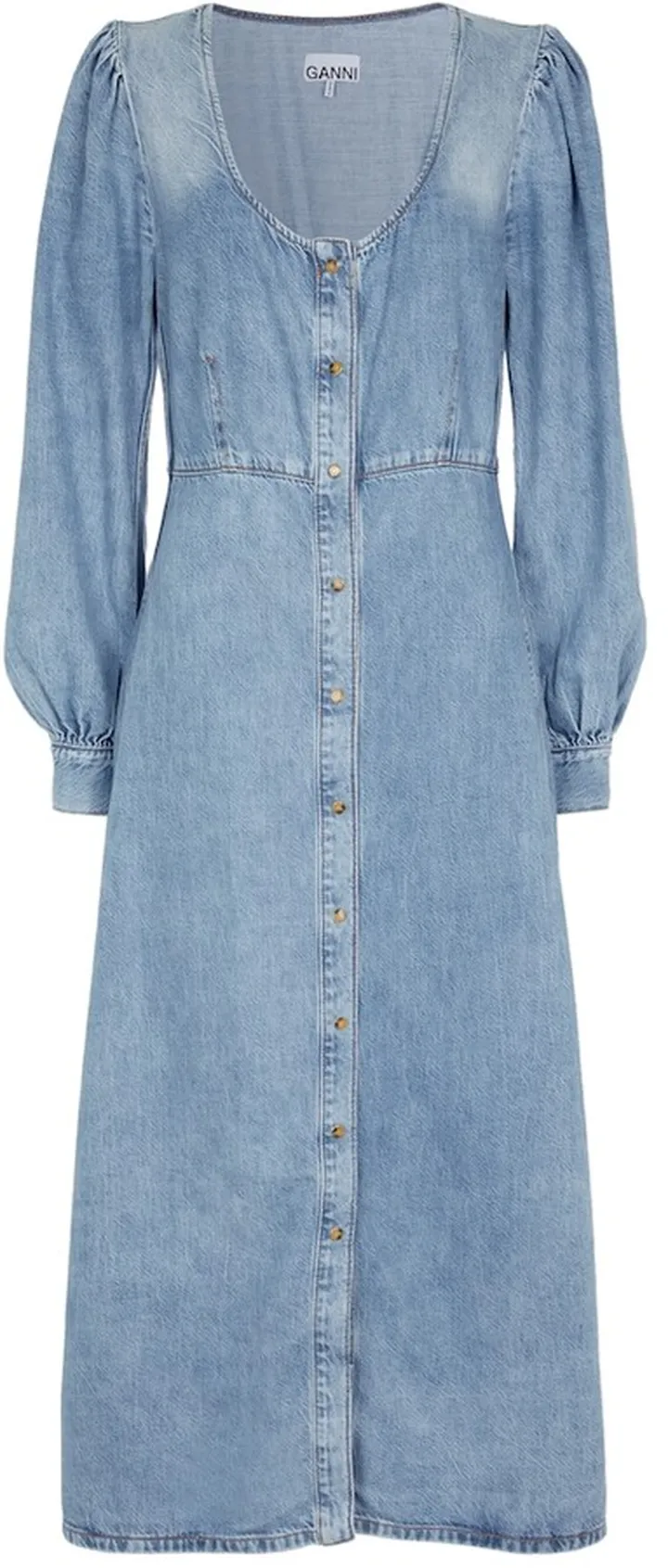 Denim midi dress