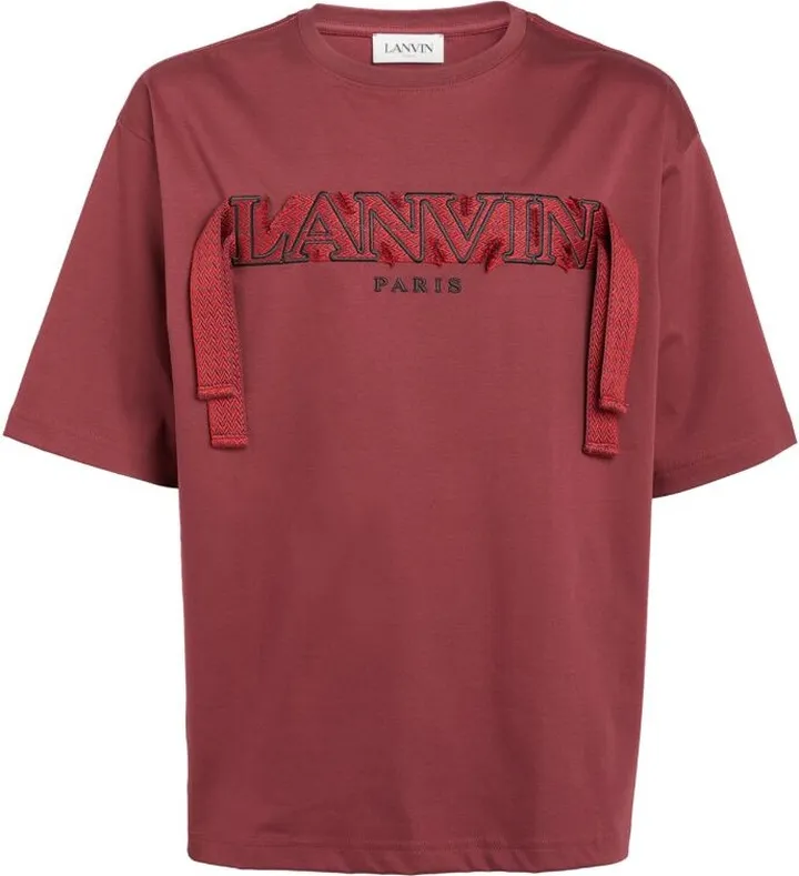 Lanvin Embroidered Curb Logo T-Shirt